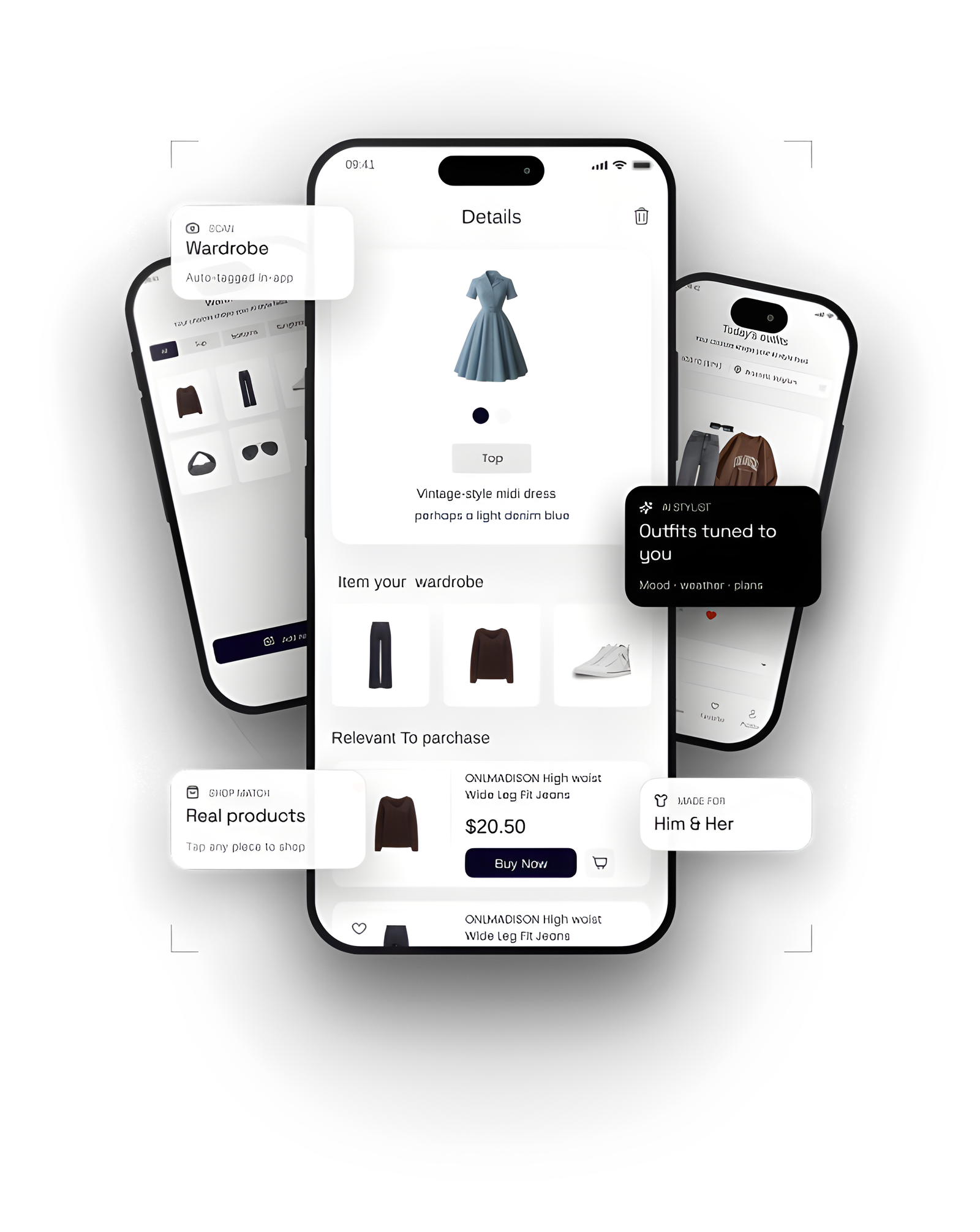 StylorAI app wardrobe and outfit preview